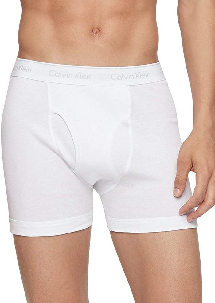 Calvin Klein Men's 100% Cotton Boxer Briefs 3 Pack - NB4003