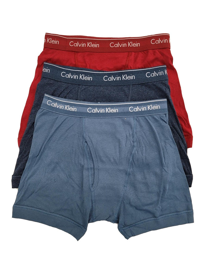 Calvin Klein Men's 100% Cotton Boxer Briefs 3 Pack - NB4003