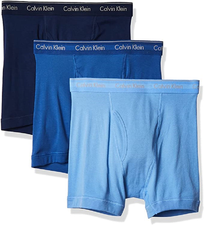 Calvin Klein Men's 100% Cotton Boxer Briefs 3 Pack - NB4003