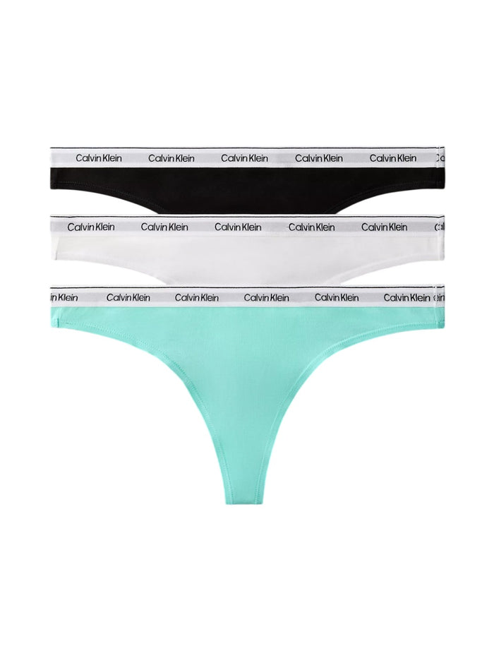 Calvin Klein Modern Logo 3-Pack Low Rise Thong - QD5209
