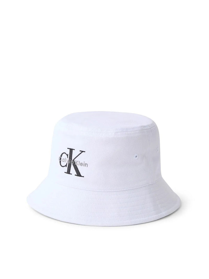 Calvin Klein Monogram Embroidery Bucket Hat White - 4G5020G