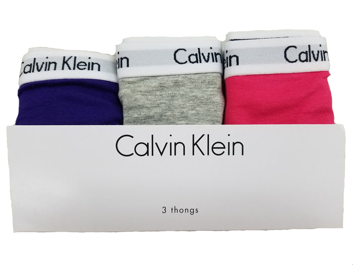 Calvin Klein Women's Carousel Thong Panty 3 Pack - QD3587