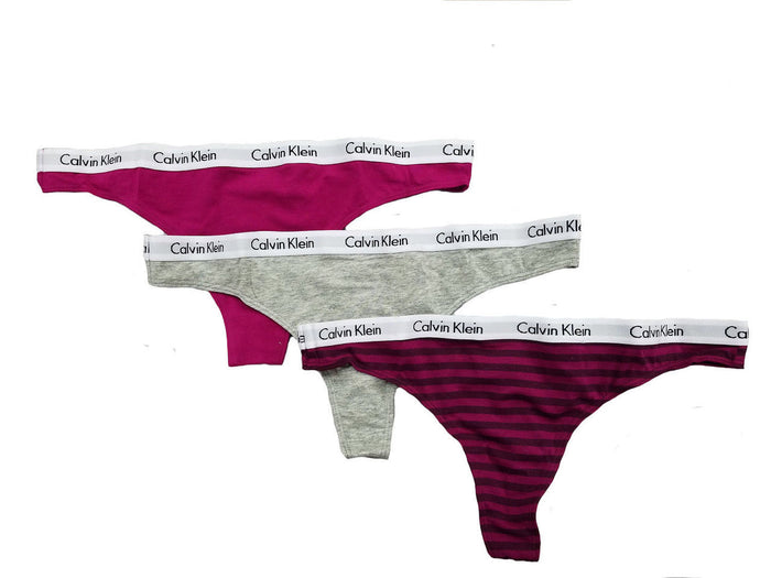 Calvin Klein Women's Carousel Thong Panty 3 Pack - QD3587