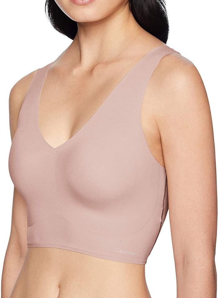 Calvin Klein Women's Invisibles Lightly Lined V Neck Bralette Bra- QF4708
