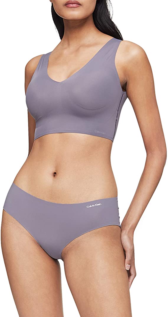 Calvin Klein Women's Invisibles Lightly Lined V Neck Bralette Bra- QF4708