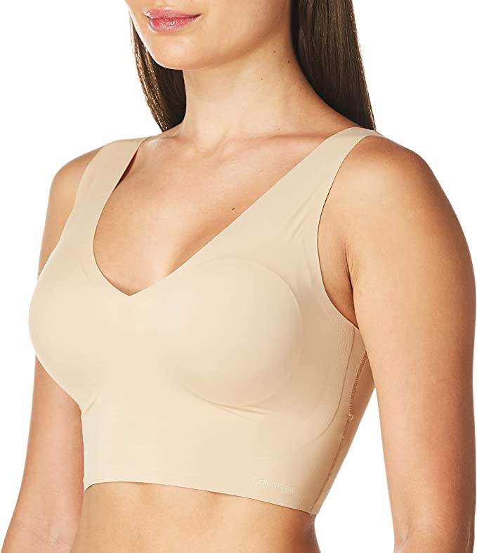 Calvin Klein Women's Invisibles Lightly Lined V Neck Bralette Bra- QF4708