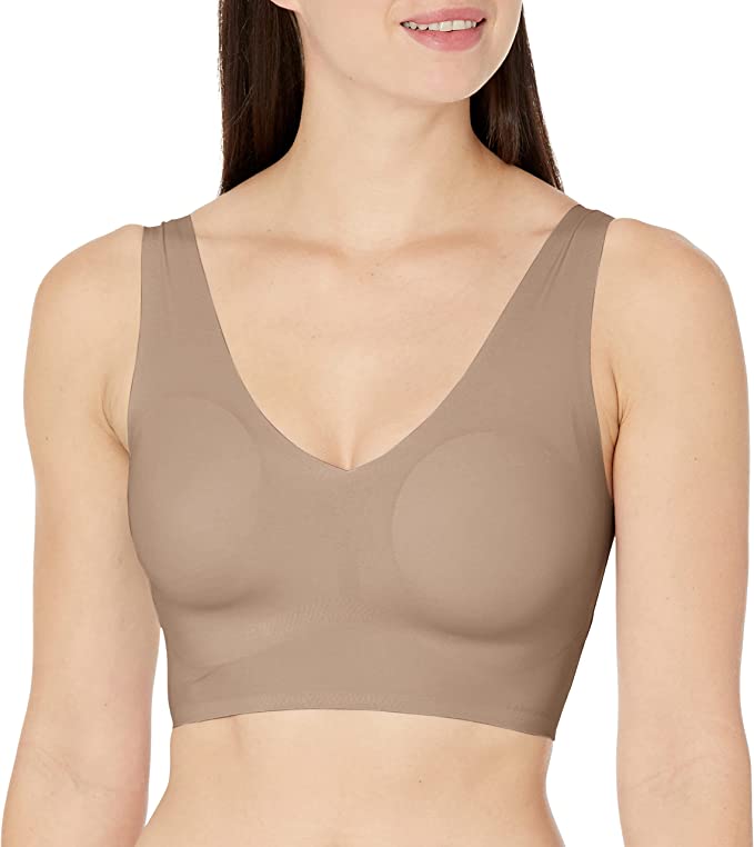 Calvin Klein Women's Invisibles Lightly Lined V Neck Bralette Bra- QF4708