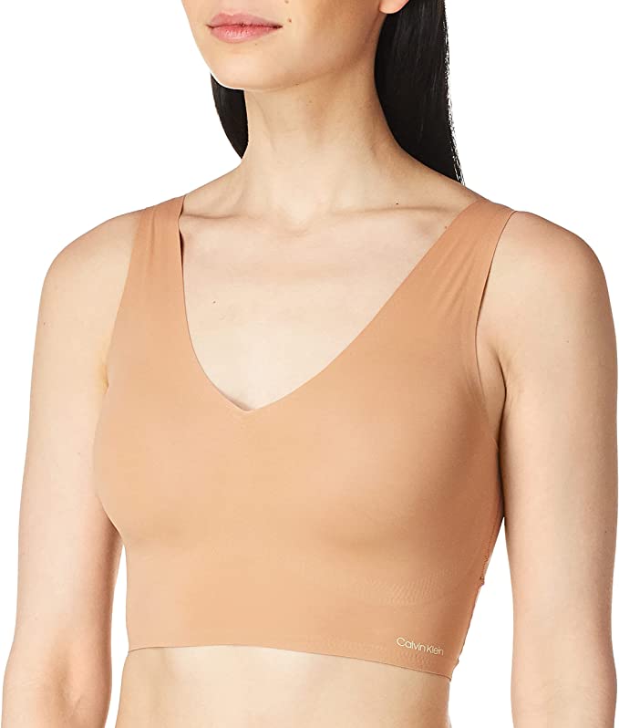 Calvin Klein Women's Invisibles Lightly Lined V Neck Bralette Bra- QF4708