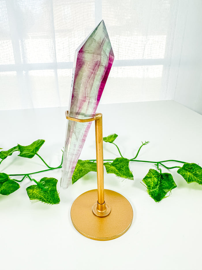 Candy Rainbow Fluorite Wand on Stand (52M)