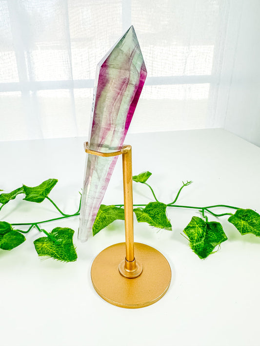 Candy Rainbow Fluorite Wand on Stand (52M)