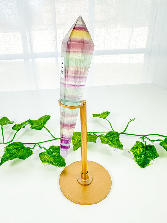 Candy Rainbow Fluorite Wand on Stand (54F)