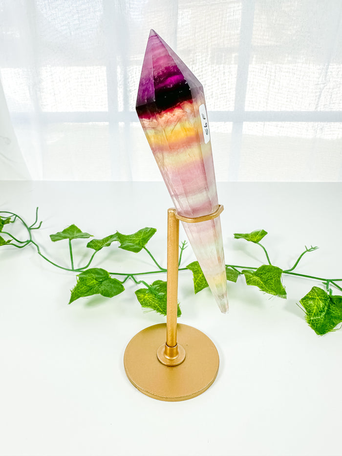 Candy Rainbow Fluorite Wand on Stand (56F)