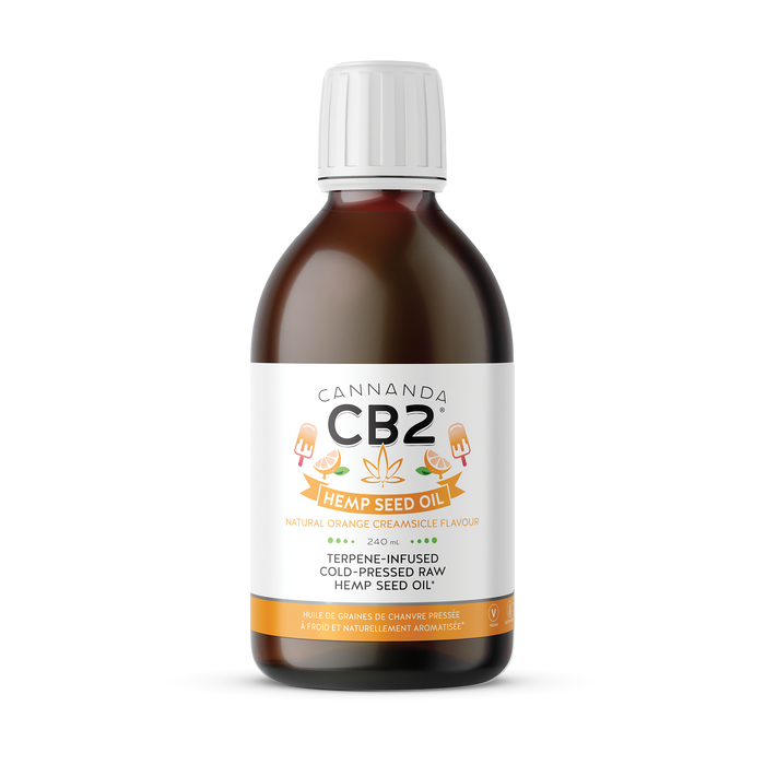 CANNANDA CB2 HEMP SEED OIL >> Orange Creamsicle Flavor (240 mL)