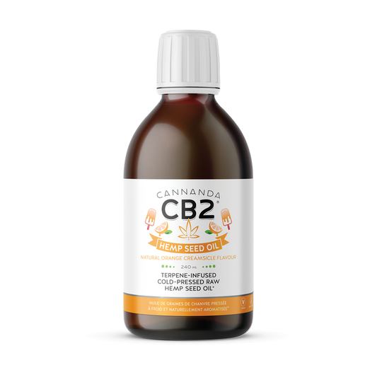 CANNANDA CB2 HEMP SEED OIL >> Orange Creamsicle Flavor (240 mL)