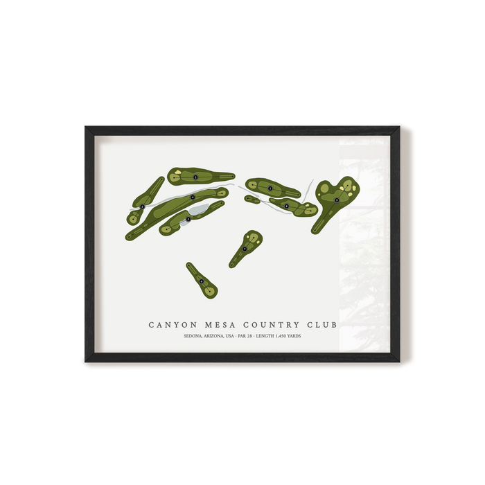 Canyon Mesa Country Club | Golf Course Map | Black Frame