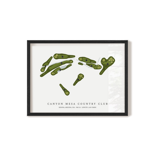 Canyon Mesa Country Club | Golf Course Map | Black Frame