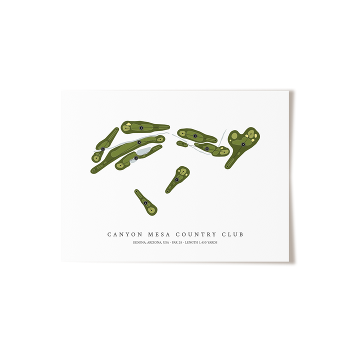 Canyon Mesa Country Club | Golf Course Map | Unframed