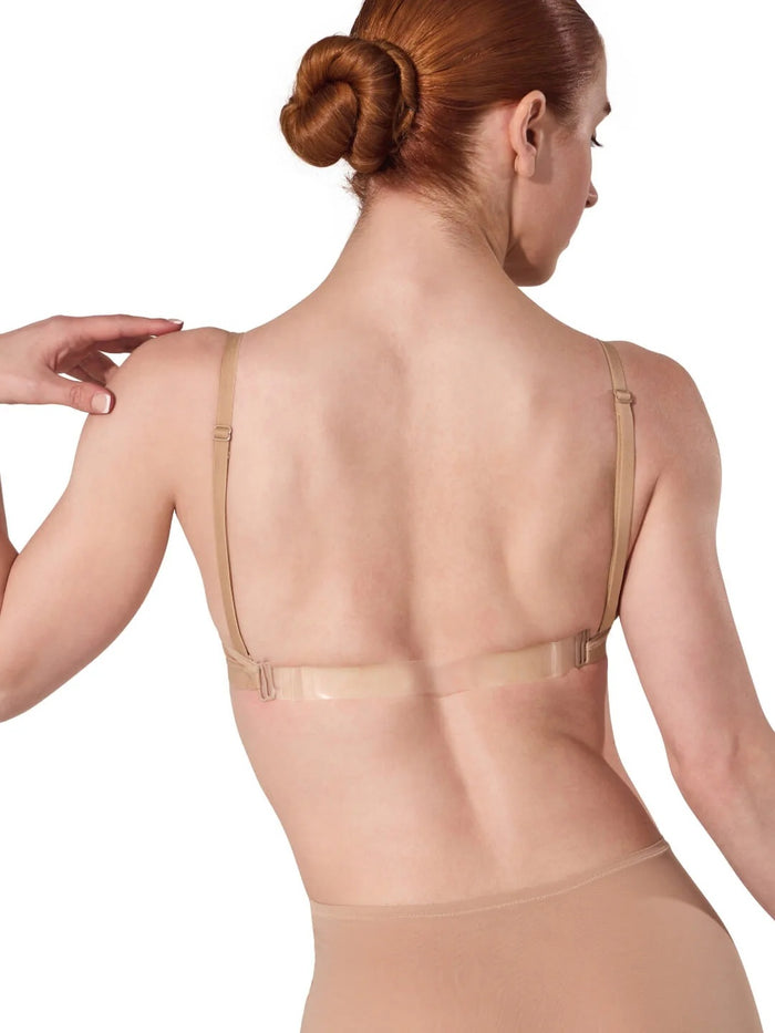 Capezio Deep Neck Clear Back Bra - 3777W