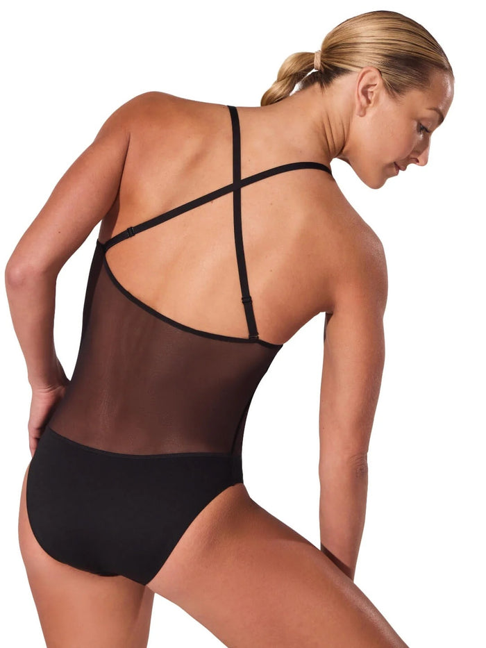 Capezio Plunge Neck Mesh Midriff Leotard - 3763W