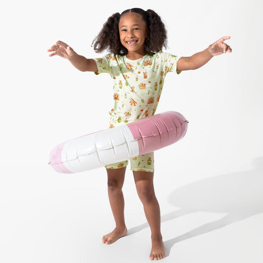 Capybara Boba Bamboo Kids Pajama Short Set