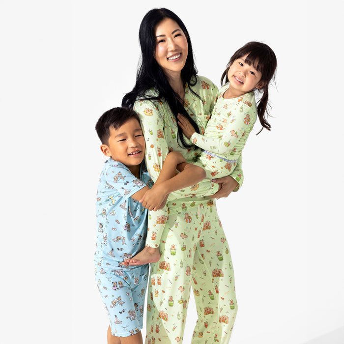 Capybara Boba Bamboo Women's Pajama Set