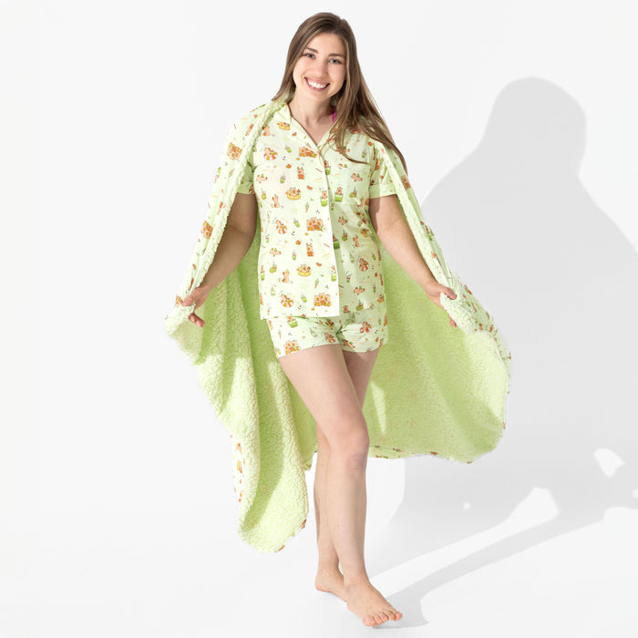 Capybara Boba Bamboo Women's Pajama Short Set