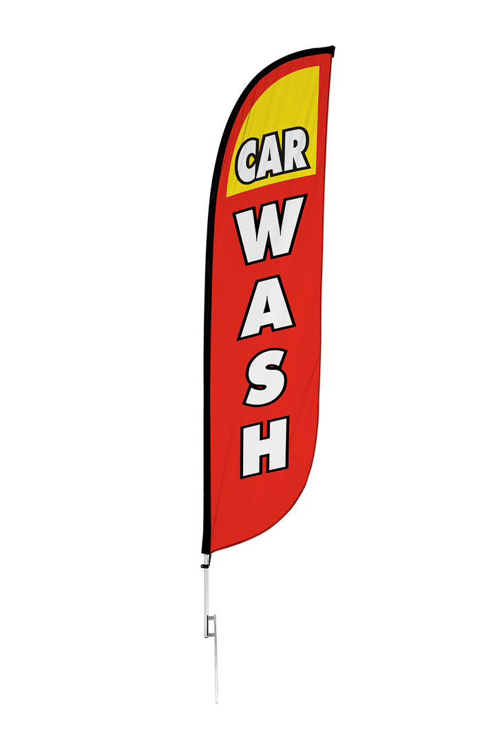Car Wash Feather Flag