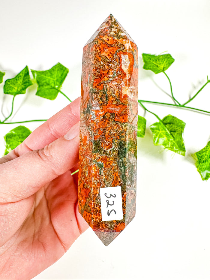 Carnelian & Moss Agate DT (32S)