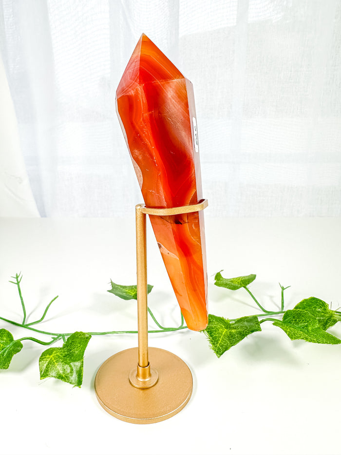 Carnelian Wand on Stand (52C)