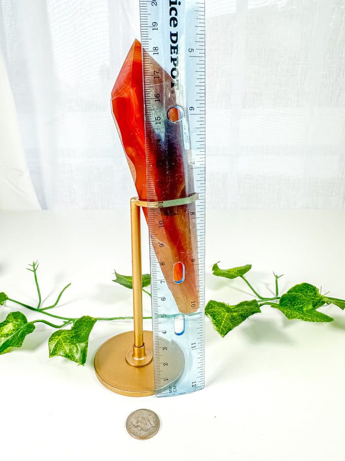 Carnelian Wand on Stand (52C)