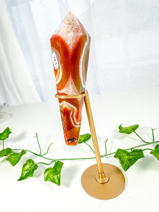 Carnelian Wand on Stand (58C)