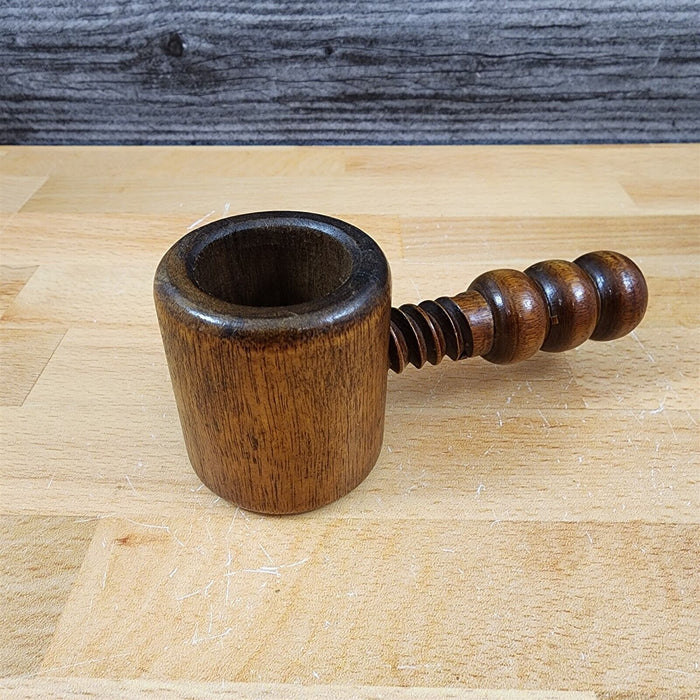 Carved Wood Spiral Screw Nut Cracker Nutcracker