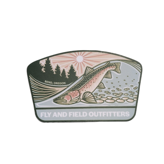 Casey Underwood Riffle Rider Fly and Field Sticker - Sunriver