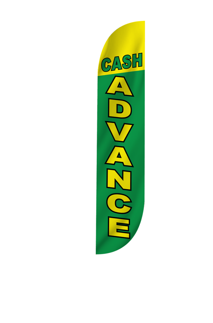 Cash Advance Feather Flag