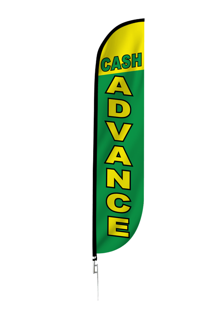 Cash Advance Feather Flag