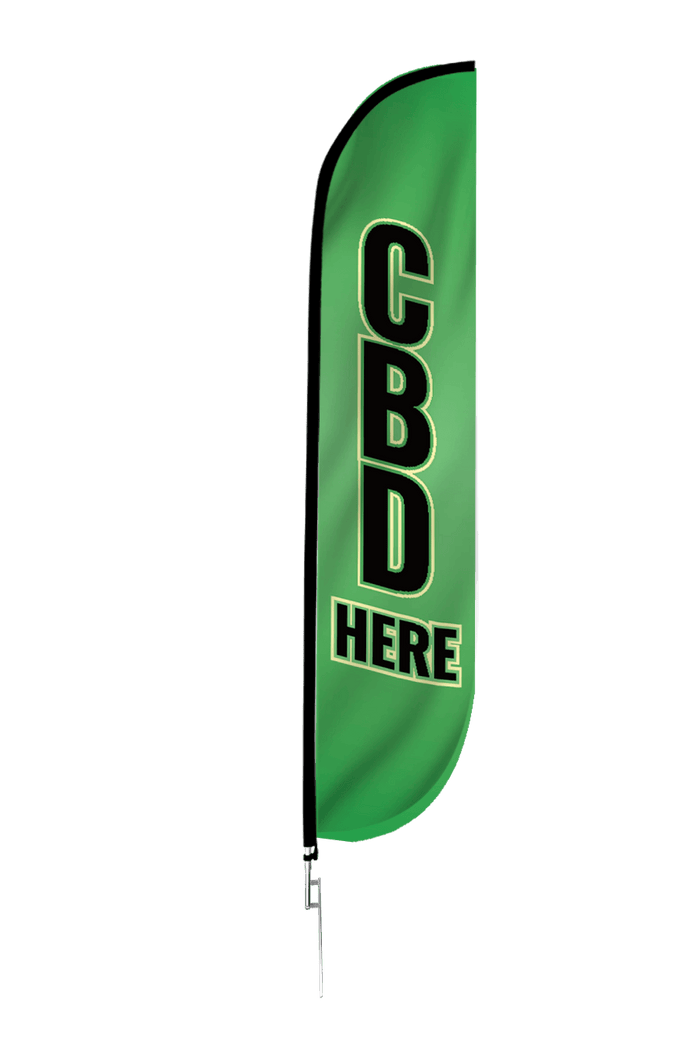 CBD Here Feather Flag
