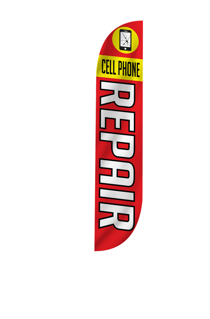 Cell Phone Repair Feather Flag
