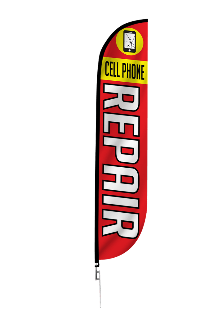 Cell Phone Repair Feather Flag