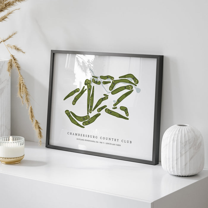 Chambersburg Country Club | Golf Course Map | On Table