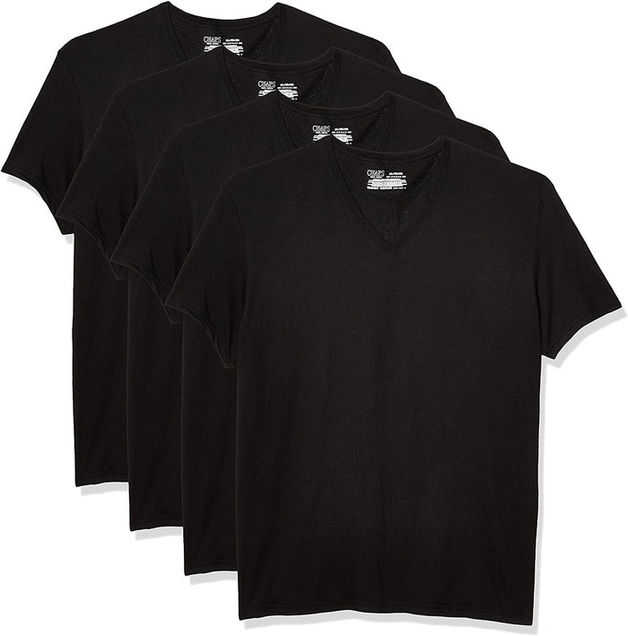 Chaps 4 in a Pack Underwear Men's V-Neck Shirt - CUVNP4