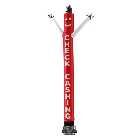 Check Cashing Air Dancers® Inflatable Tube Man Red with White Arms