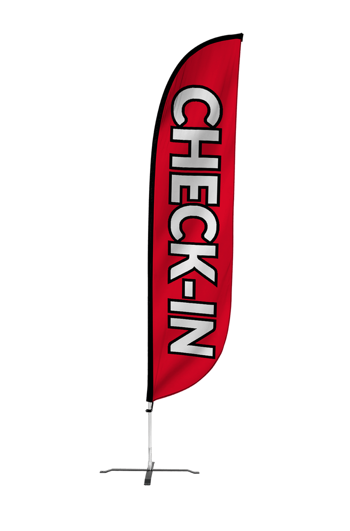 Check-In Feather Flag