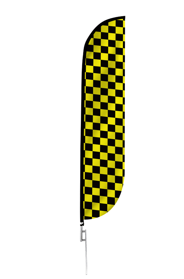 Checkered Color Feather Flag