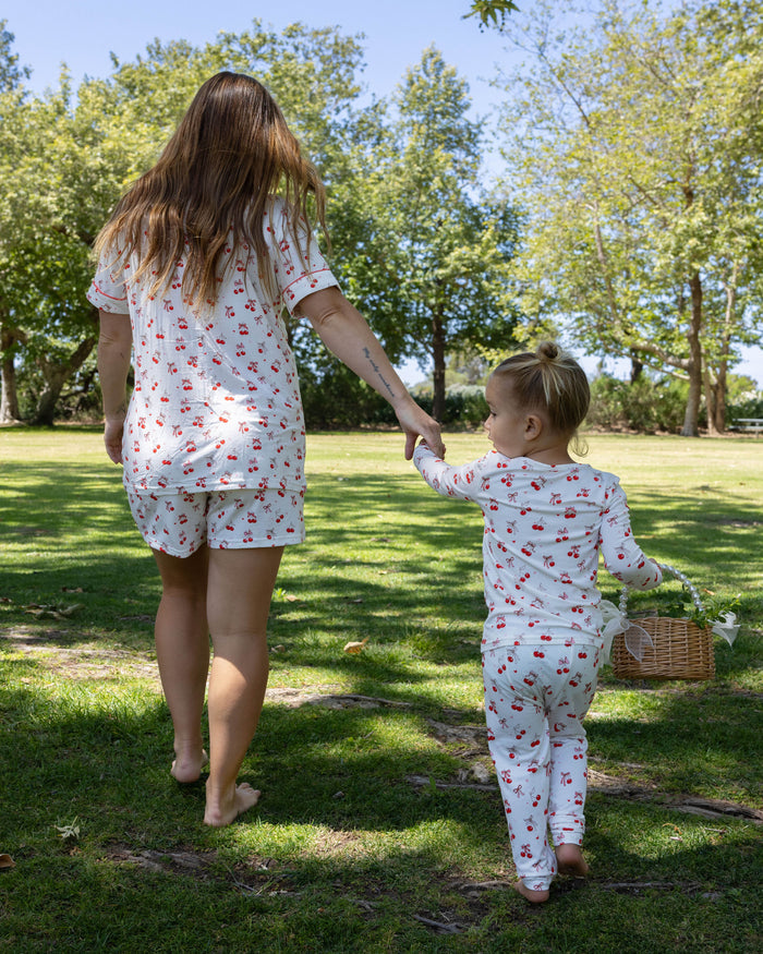 Cherry On Top Bamboo Women's Pajama Short Set
