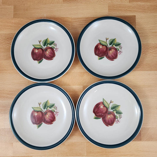 China Pearl Casuals Apples 4 Bread and Butter Plate Set Dinnerware 6 3/8"