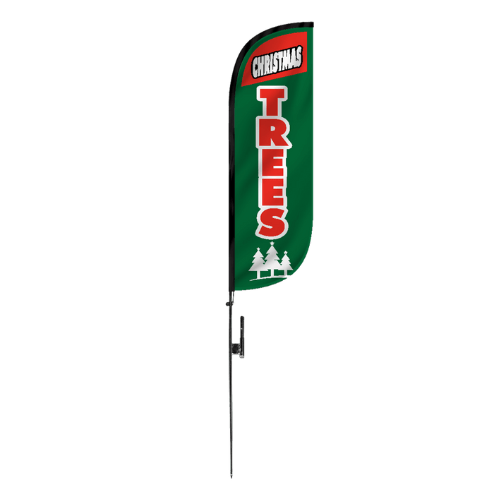 Christmas Trees Feather Flag