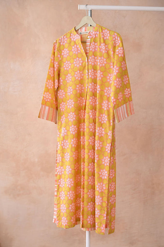 Citrus Bloom Printed Kurta - Tara - C - Tara