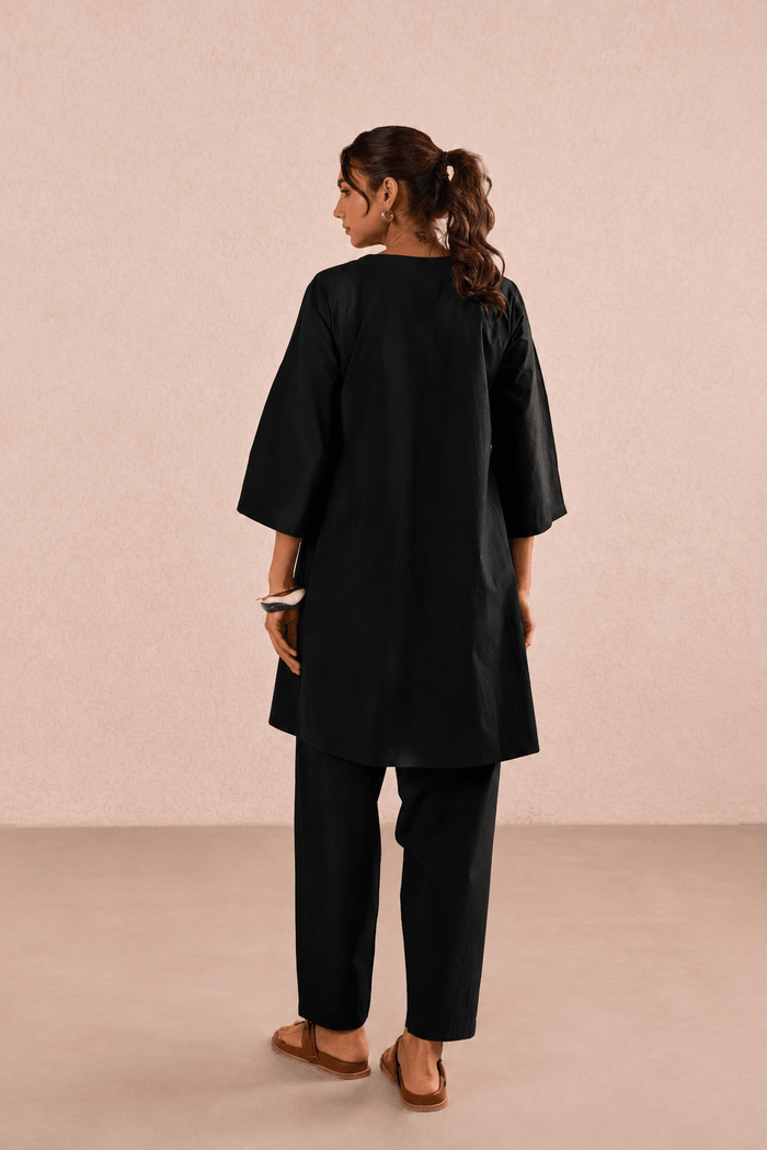 Classic Black Cotton Co-ord Set - Tara-C-Tara