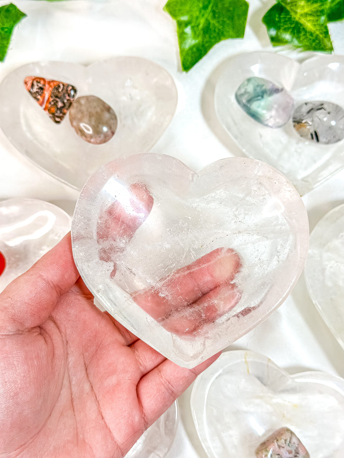 Clear Quartz Heart Bowl