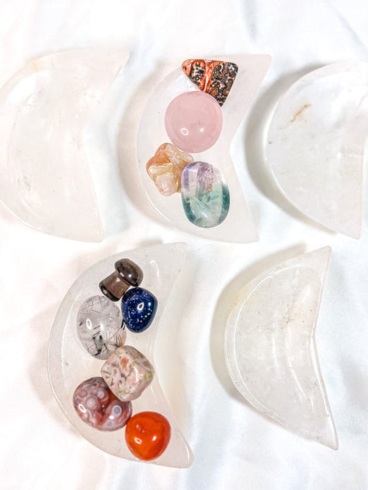 Clear Quartz Moon Bowl